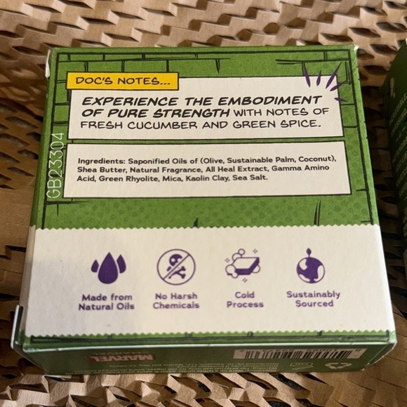 NWT HTF 2 Pack Dr Squatch MARVEL HULK SCRUB SMASH Limited Edition Soap Avengers - Picture 4 of 5